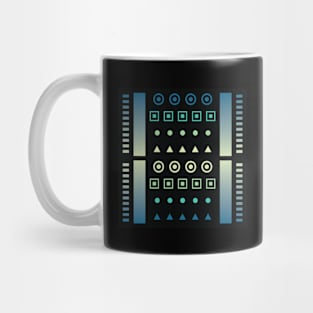 “Dimensional Information (2)” - V.3 Blue/Green - (Geometric Art) (Dimensions) - Doc Labs Mug